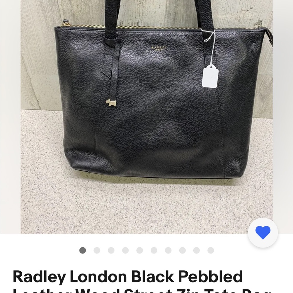 ISO RADLEY NEW OR IN Perfect condition.Black pebbled leather.No defects or flaws